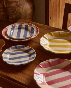 Pick a Poppy Mattallrikar-Stripe Tallrik 28 cm, Gul