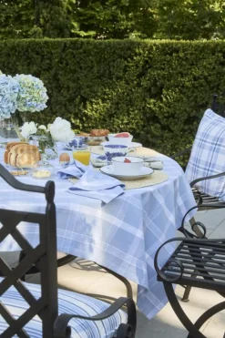 Striped Organic Kuddfodral 50x50 cm, Blå