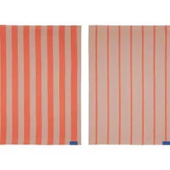 Mette Ditmer Kökshanddukar-STRIPES Kökshandduk 2-pack 50x70 cm, Sand