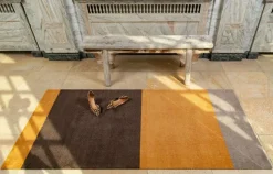 Tica Copenhagen Plastmattor-Stripes Matta Dijon/Brun, 90x200 cm