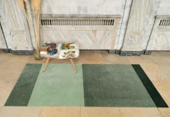 Tica Copenhagen Plastmattor-Stripes Matta Ljusgrön / Mörkgrön, 90x130 cm