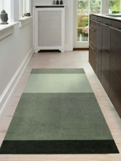 Tica Copenhagen Plastmattor-Stripes Matta Ljusgrön / Mörkgrön, 90x130 cm