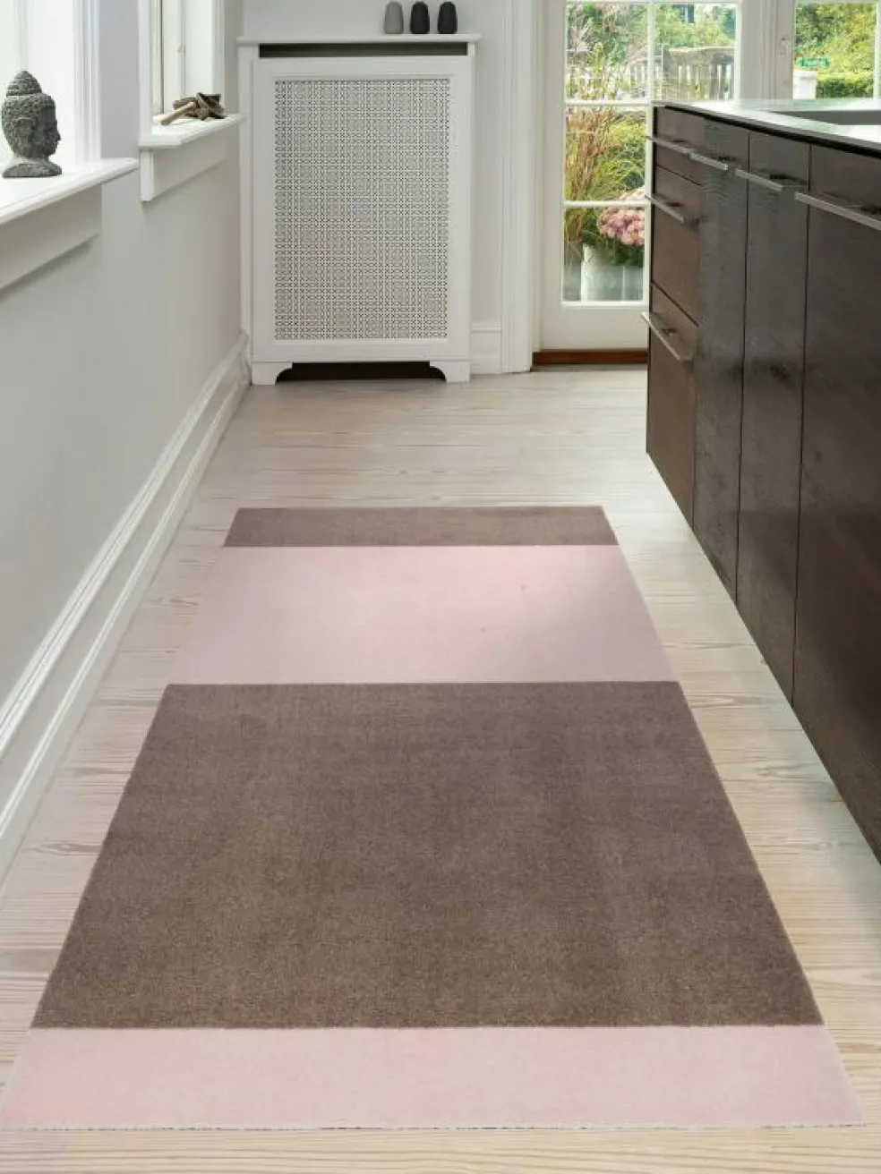 Stripes Matta Sand/Light Rose, 90x200 cm