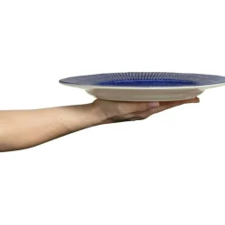 Stripes Tallrik 28 cm, Ljusrosa