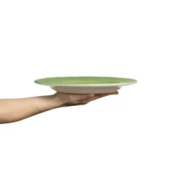 Stripes Tallrik 28 cm, Ljusrosa