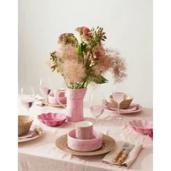 Stripes Tallrik 28 cm, Ljusrosa