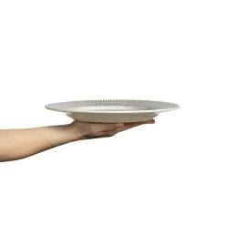 Stripes Tallrik 28 cm, Ljusrosa