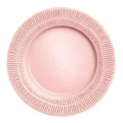 Stripes Tallrik 28 cm, Ljusrosa
