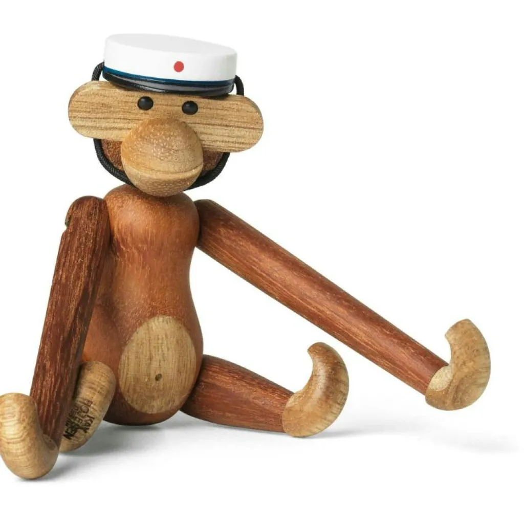 Kay Bojesen Träfigurer-Studentmössa Till Mini Apa, Röd/Vit