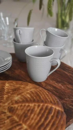 Rörstrand Tekoppar|Kaffekoppar-Swedish Grace Mugg 30 cl, Dimma (Ljusgrå)
