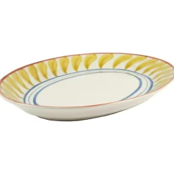 Pick a Poppy Uppläggningsfat-Swirl Serveringstallrik 32 cm, Gul