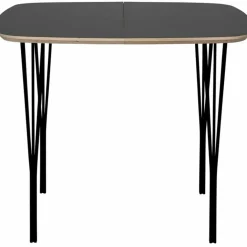Symphony 86 Matbord 90x90 cm, Grafit Laminat / Krom