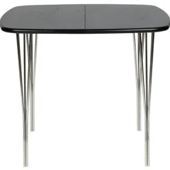 Symphony 86 Matbord 90x90 cm, Grafit Laminat / Krom