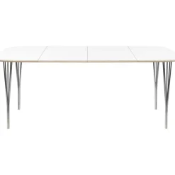 Haslev Matbord Och Barbord-Symphony 86 Matbord,  90x90 Vit Laminat / Krom