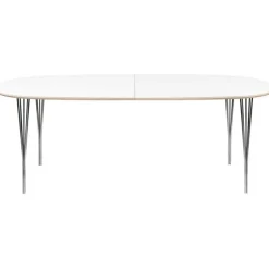 Haslev Matbord Och Barbord-Symphony 86 Matbord,  90x90 Vit Laminat / Krom