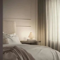 Tafta Bordslampa Portabel, Röd/Off-white