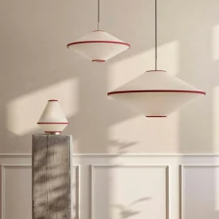Edgeform Pendellampor-Tafta Pendel Ø65 cm Röd/Off-white