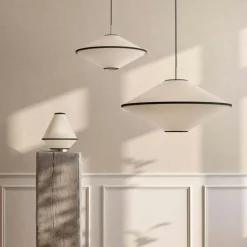 Edgeform Pendellampor-Tafta Pendel Ø65 cm Röd/Off-white