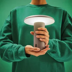 Artemide Portabla Lampor|Portabla Lampor-Takku Bordslampa Portabel, Varnished White