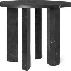 Ferm Living Sidobord & Avlastningsbord-Taula Sidobord Ø54,4 cm, Vit / Charcoal