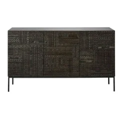 Ethnicraft Skänkar & Sideboards-Tabwa Skänk Svart Tre Dörrar, 150cm