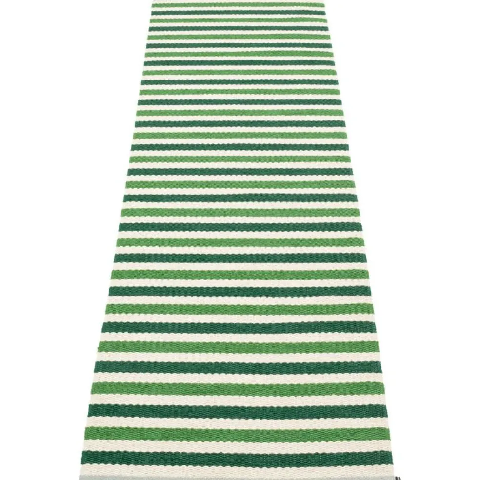 Teo Matta Mörkgrön / Grass Green / Vanilj, 180x260 cm