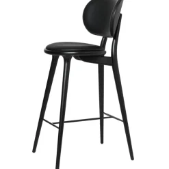 Mater Barstolar & Barpallar-The High Stool Backrest Barstol, Svartlackerad Bok