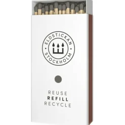 Eldstickan Tillbehör Ljusstakar & Ljuslyktor-Tändsticksask Stor Refill, Vit