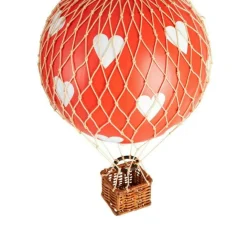 Travels Light Luftballong 18x30 cm, Red Hearts