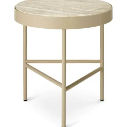 Ferm Living Soffbord-Travertine Sidobord Ø40 cm