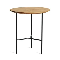 Tribeca Sidobord 47 cm, Oljad Rustik Ek/Svarta Ben