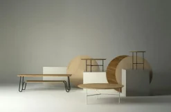 Tribeca Sidobord 47 cm, Oljad Rustik Ek/Svarta Ben