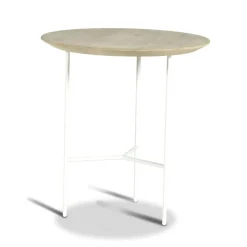 Tribeca Sidobord 47 cm, Såpad Rustik Ek/Svarta Ben