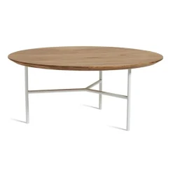 Tribeca Soffbord 80 cm, Oljad Rustik Ek/Svarta Ben