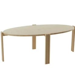 AYTM Soffbord-Tribus Soffbord Oval, Travertin/Sand