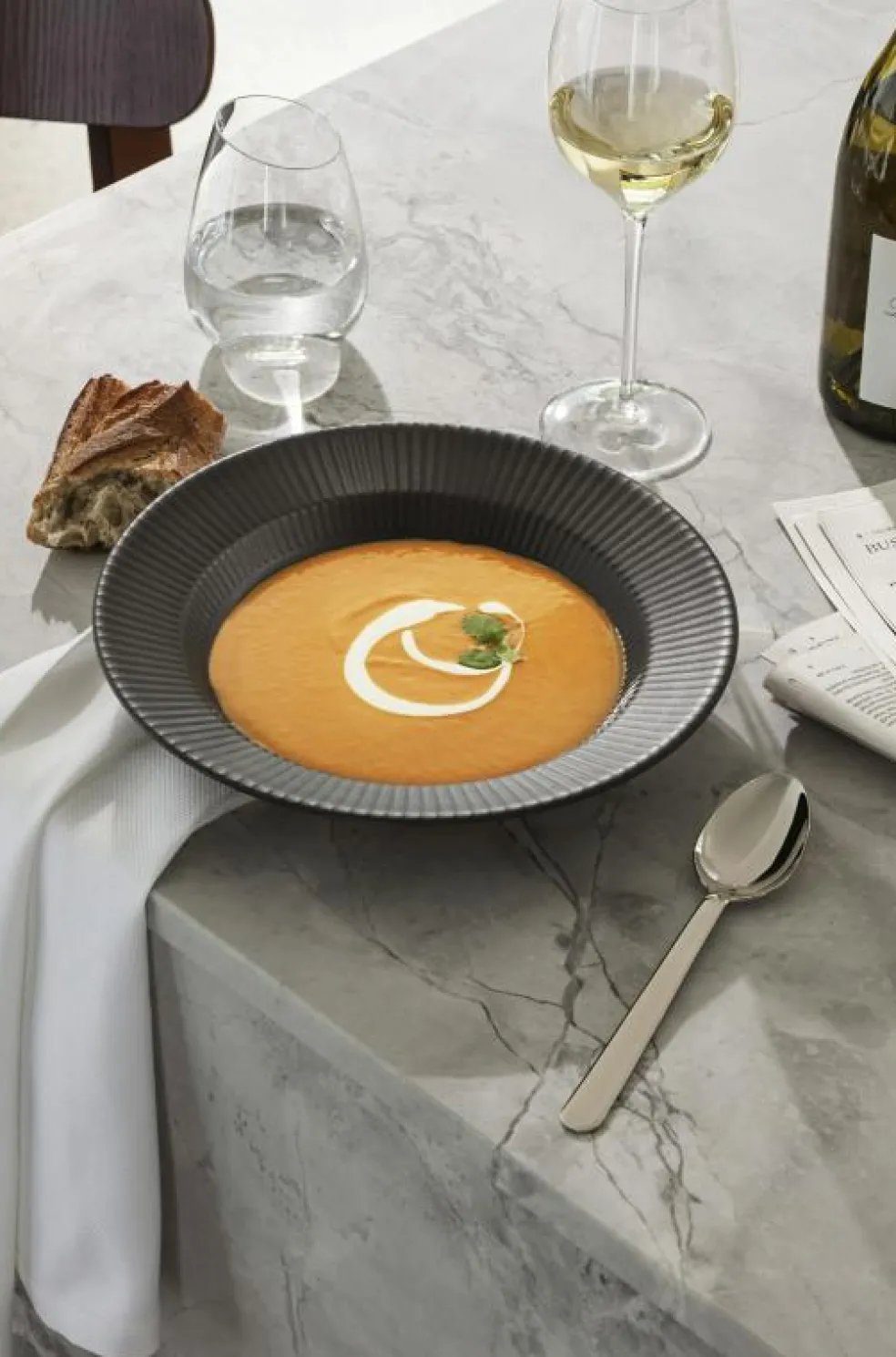 Trio Legio Nova Djup Tallrik 25 cm, Vit