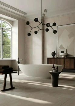 Trumpet Sidobord Kaffe / Calacatta, 35 cm