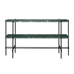 GUBI Skänkar & Sideboards-Ts Console 2 Hyllor, Svart/Vit Marmor