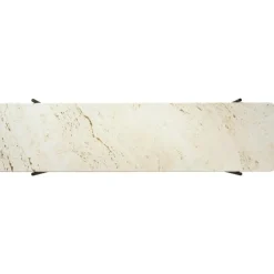 TS Console Sidobord 120x30x72 cm, Polerat Stål / Vit Carraramarmor