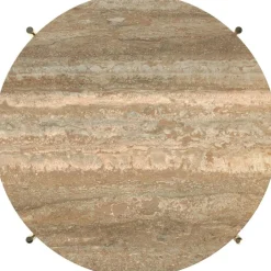 GUBI Sidobord & Avlastningsbord|Soffbord-TS Soffbord 55 cm, Polerat Stål / Vit Carraramarmor