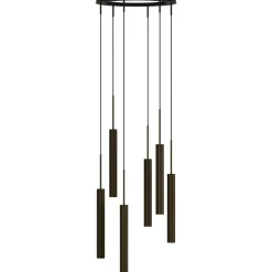 Audo Copenhagen Ljuskronor & Takkronor-Tubulaire Ljuskrona Bronzed, 3 Pendlar