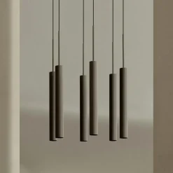 Audo Copenhagen Ljuskronor & Takkronor-Tubulaire Ljuskrona Bronzed, 3 Pendlar