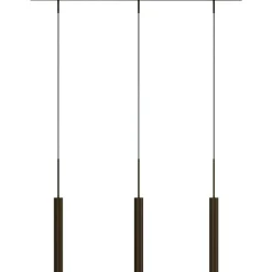 Tubulaire Pendel Med Skena Bronzed, 5 Pendlar