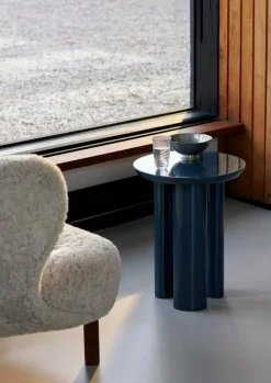 Tung JA3 Sidobord Ø 38 cm, Steel Blue