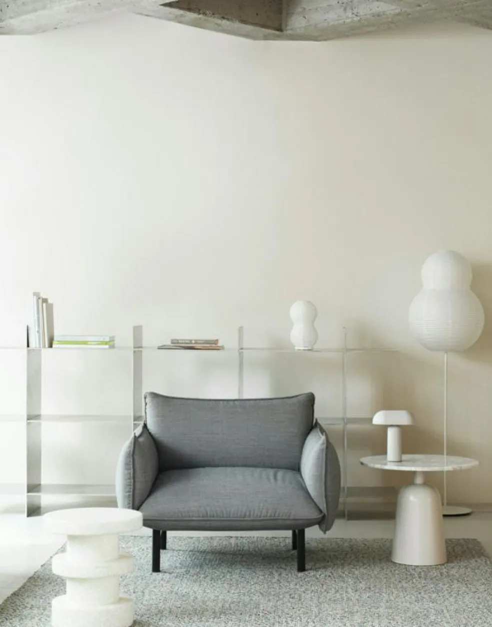 Turn Soffbord , Vit Marmor