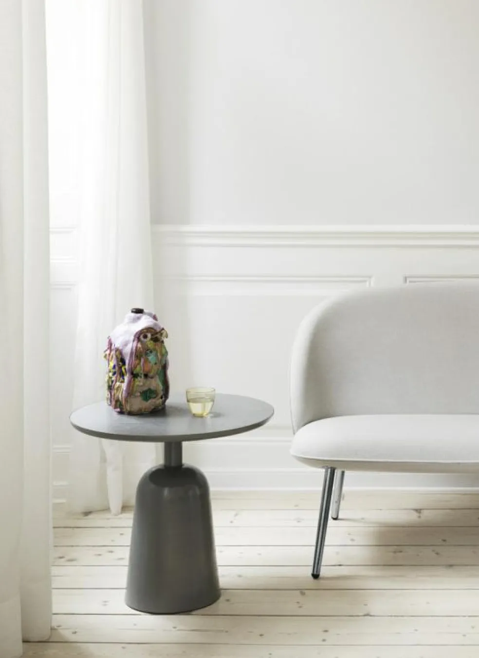 Turn Soffbord , Vit Marmor