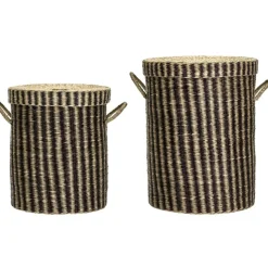 Tvättkorg 2-pack, Brun/Natur