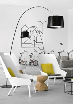 Foscarini Båglampor|Golvlampor-Twiggy LED Golvlampa, Grafit