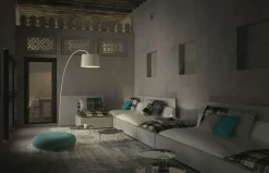 Foscarini Båglampor|Golvlampor-Twiggy LED Golvlampa, Grafit