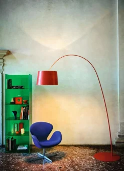 Foscarini Båglampor|Golvlampor-Twiggy LED Golvlampa, Grafit